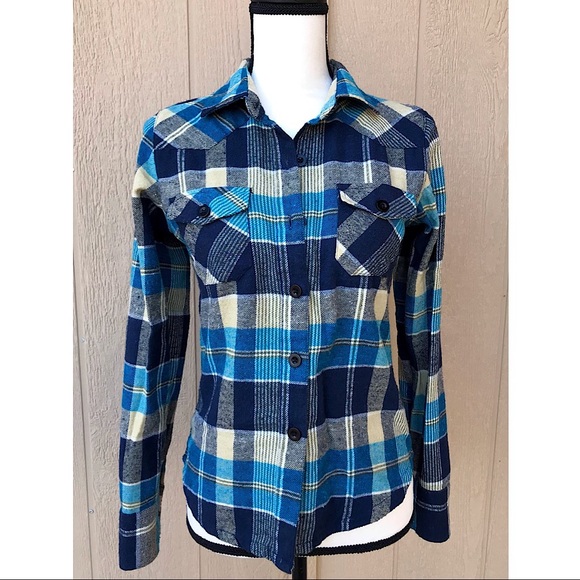 MOLOKAI🧵 Multi-Colored Plaid Flannel ~Size M - Picture 2 of 7